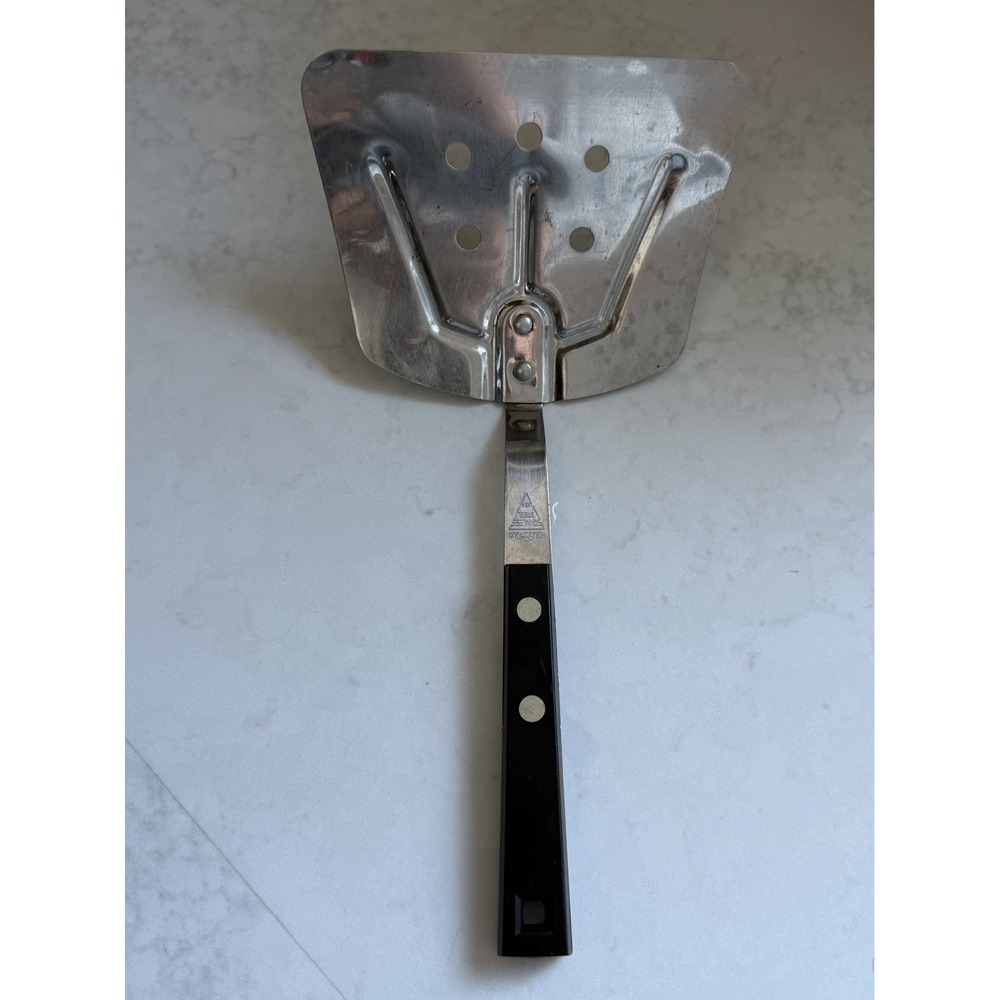 Vintage Household Brand Curved Wide Spatula Flipper Stainless Steel USA